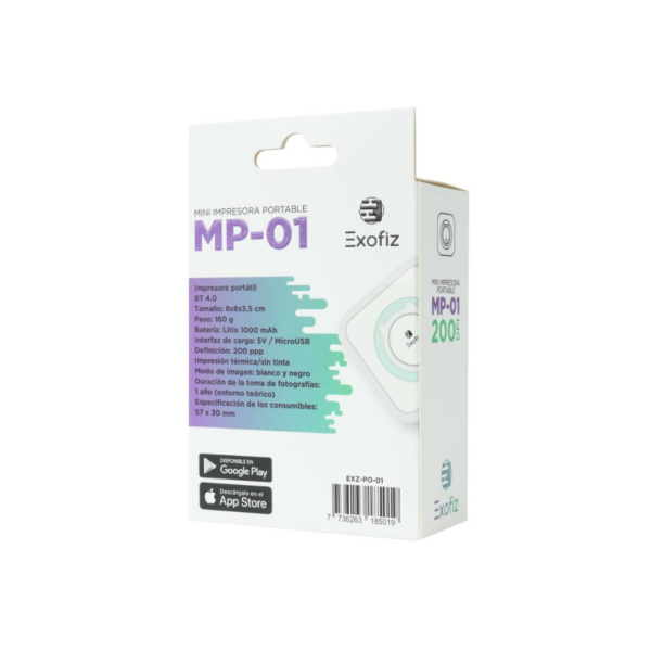 Mini Impresora Térmica Portátil Exofiz MP-01