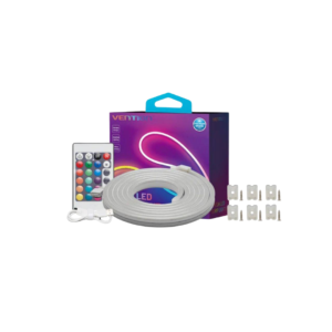 Tira de Luces LED Neon Silicona / Control Remoto IR / USB 12V / 2M / Blanco PAEWJ-EU Vention